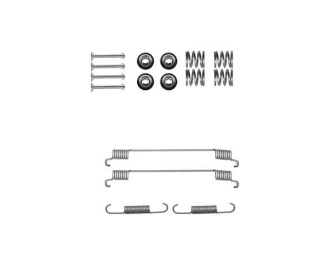 Smart Car ForTwo Roadster City Rear Brake Shoes Set Of 4 With Fitting Kit